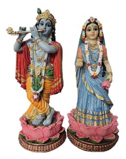 Radha Krishna 12" and 11" on seperate bases